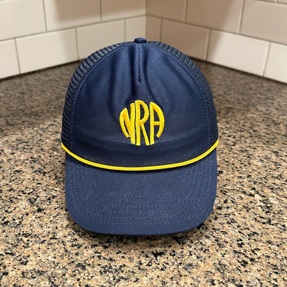 Vtg NRA Pioneer Trucker Hat Snapback Made in USA Foam Crown Removed